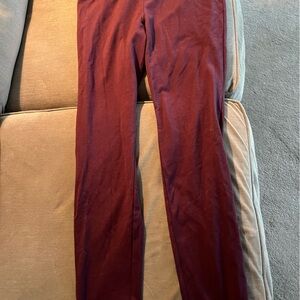 Utopia leggings. Size L. Burgundy with tag - new.